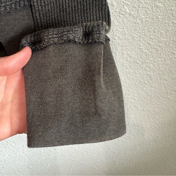 Free People We the Free Montery Thermal Top Small Black Brown Boho Waffle Knit - Picture 11 of 14